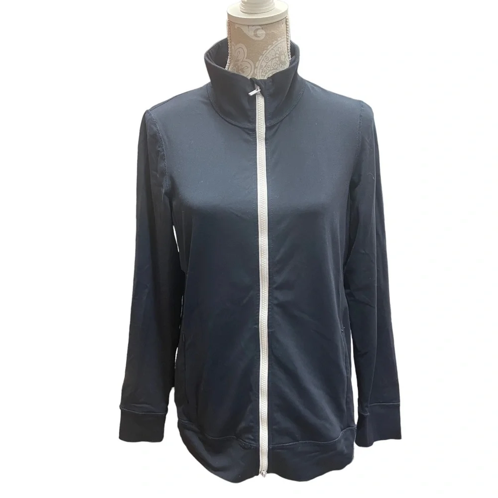 WORTH Performance Jacket Zip Front Navy Size Small - Picture 1 of 5